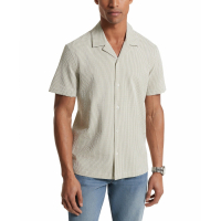 Michael Kors Men's 'Gingham Seersucker Button-Front Camp' Short sleeve shirt
