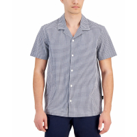 Michael Kors Men's 'Gingham Seersucker Button-Front Camp' Short sleeve shirt