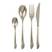 Aulica 24 Pieces Cutlery Set Shiny Light Gold Color, Service For 6