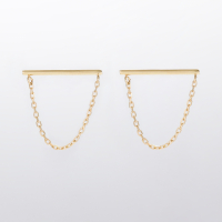 Oro Di Oro Women's 'Chaîne Triangle' Earrings