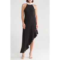Karl Lagerfeld Paris Women's 'Asymmetric Skirt Halter' Sleeveless Dress