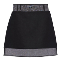 Prada Women's 'Triangle-Logo' Mini Skirt