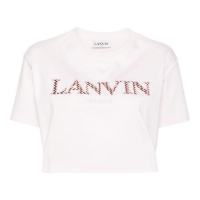 Lanvin Women's 'Logo-Embroidered' Crop T-shirt