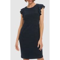 Tommy Hilfiger Women's 'Flutter Sleeve Textured Jersey' Mini Dress