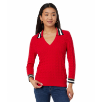 Tommy Hilfiger Women's 'Cable Johnny Collar' Sweater