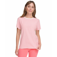 Tommy Hilfiger Women's 'Mixed-Media Striped' T-Shirt