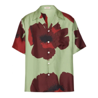 Valentino Men's 'Flower Portrait-Print Bowling' Short sleeve shirt