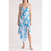 Steve Madden Women's 'Floral Print Asymmetric' Slip Dress