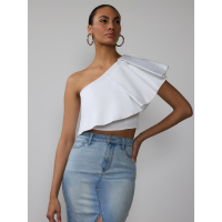 New York & Company 'Flounced' Schulterfreie Bluse für Damen