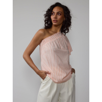 New York & Company Blouse à épaules dénudées 'Seersucker Stripe' pour Femmes