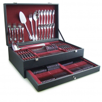 Professional Chef 'Luxemburgo' Flatware Set with case - 130 Pieces