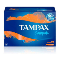 Tampax 'Compak Super Plus' Tampon - 22 Pieces