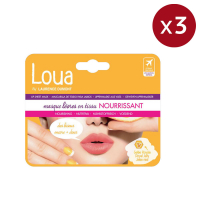 Loua 'Nourrissant' Lippenmaske aus Gewebe - 5 ml, 3 Pack