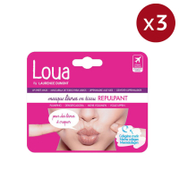 Loua Masque lèvres nourrissant en tissu 'Repulpant' - 5 ml, 3 Pack