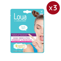 Loua 'Hydratant-Protecteur' Handmaske aus Gewebe - 14 ml, 3 Pack