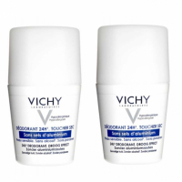 Vichy '24H Touch-Dry' Roll-On Deodorant - 50 ml, 2 Pieces