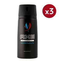 Axe Adrenaline' Spray Deodorant - 150 ml - Pack of 3