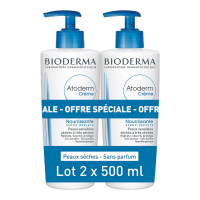Bioderma Crème 'Atoderm'- 500 ml, 2 Unités