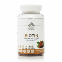 Integrity Vitamins Healthy Hair, Skin, and Nails Biotin Gummy Vitamins Supplement - Strawberry 120 Pieces