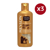 Natural Honey 'Argan Oil' Shower Gel - 650 ml, 3 Pack