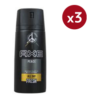 Axe Déodorant spray 'Peace' - 150 ml, 3 Pack - pack de 3