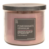 Village Candle Bougie 3 mèches - Pomegrante Geranium 480 g