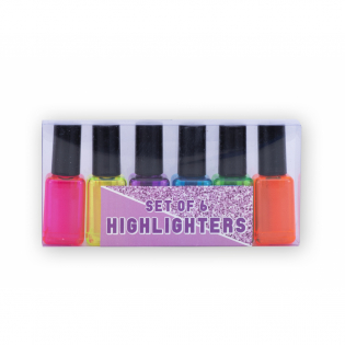 'Highlighters' Nagellack-Set - 6 Einheiten