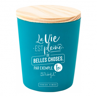 'La Vie Est Pleine De Belles Choses' Duftende Kerze - 500 g