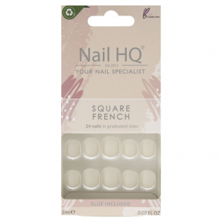 Pointes d'ongles 'Square' - French 24 Pièces