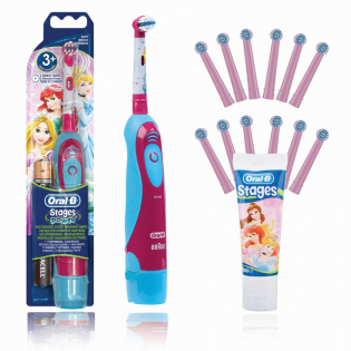 'Princess' Elektrisches Zahnbürstenset für Kinder - 14 Einheiten