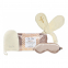 Wifey Set | Water-Only Makeup Removing Mitt With Satin Sleeping Mask And Bunny Ears Hairband