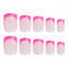 'Square Think Pink' Fake Nails -24 Pieces