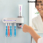 UV-Zahnbürsten-Sterilisator mit Zahnpastahalter und -spender Smiluv