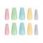 Capsules d'ongles 'Long Coffin' - Mixed Pastel 24 Pièces