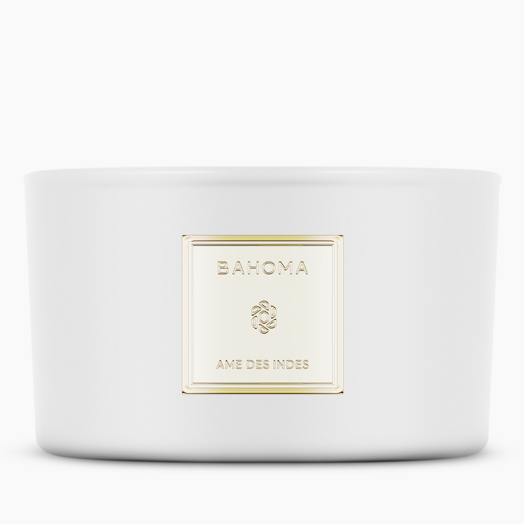 Bougie 3 mèches 'Pearl' - Ame des Indes 400 g