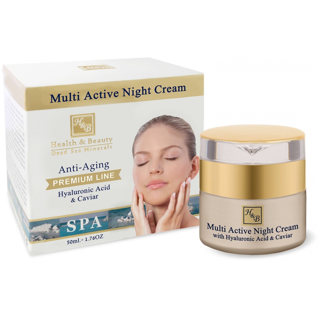 Crème de nuit 'Active - Acide Hyaluronique & Caviar' - 50 ml