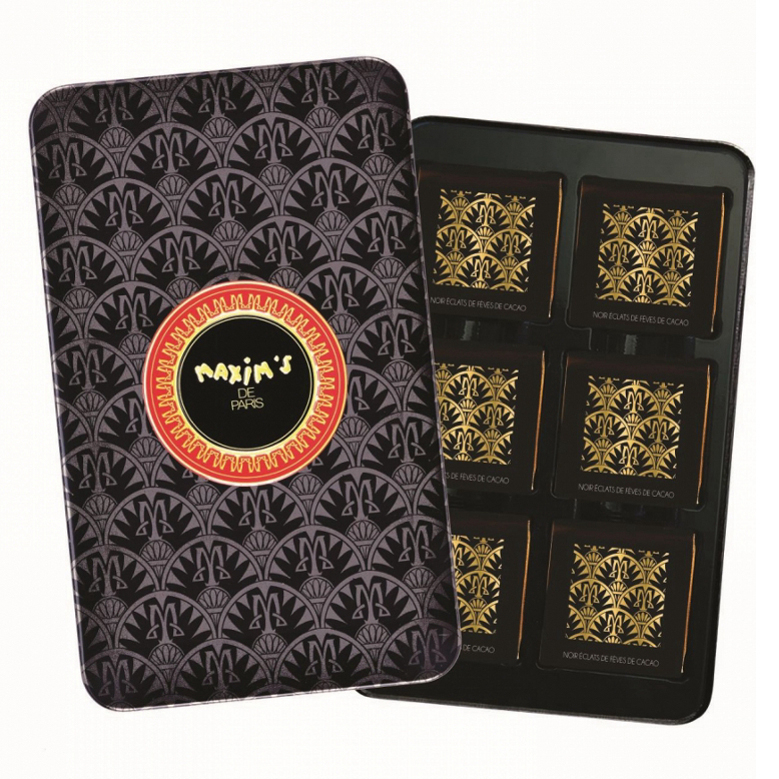 Plumier Métal Noir | 12 Carrés De Chocolat Noir