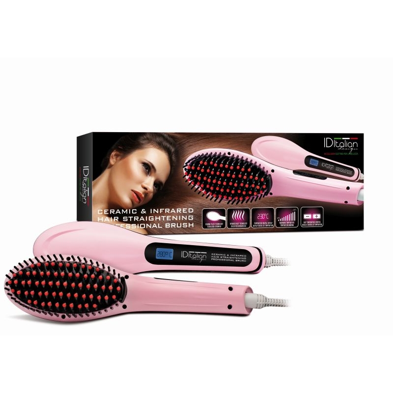 'Iditalian Ceramic & Infrared Professional' Hair Straightener Brush - 50W