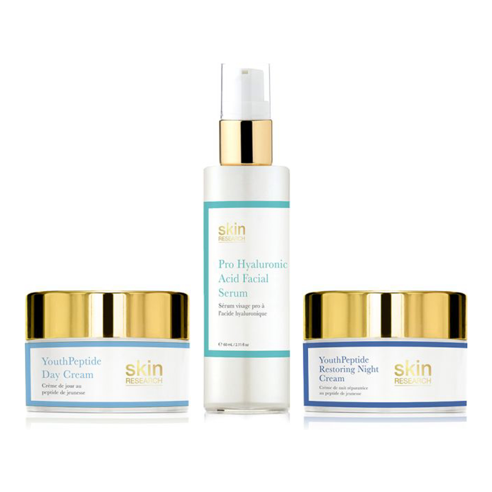 'Youth Peptide' Day Cream, Face Serum, Night Cream - 3 Units