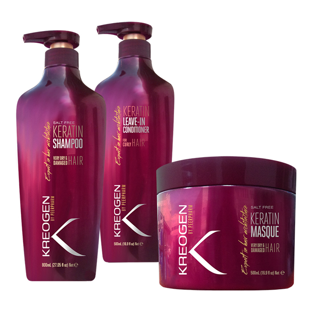 'Keratin' Hair Care Set - 3 Pieces