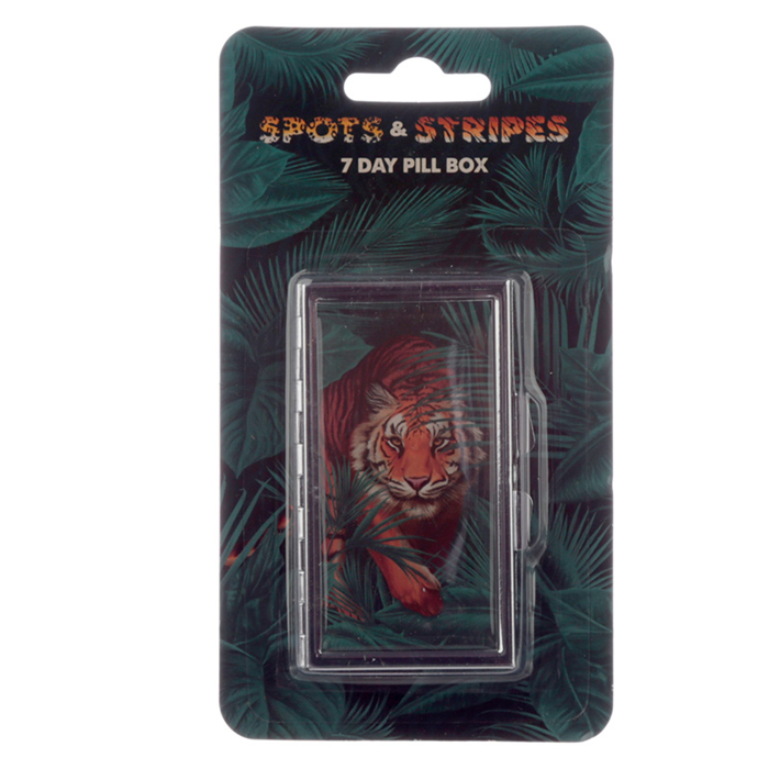 'Spots and Stripes Big Cat 7 Days' Pill Case