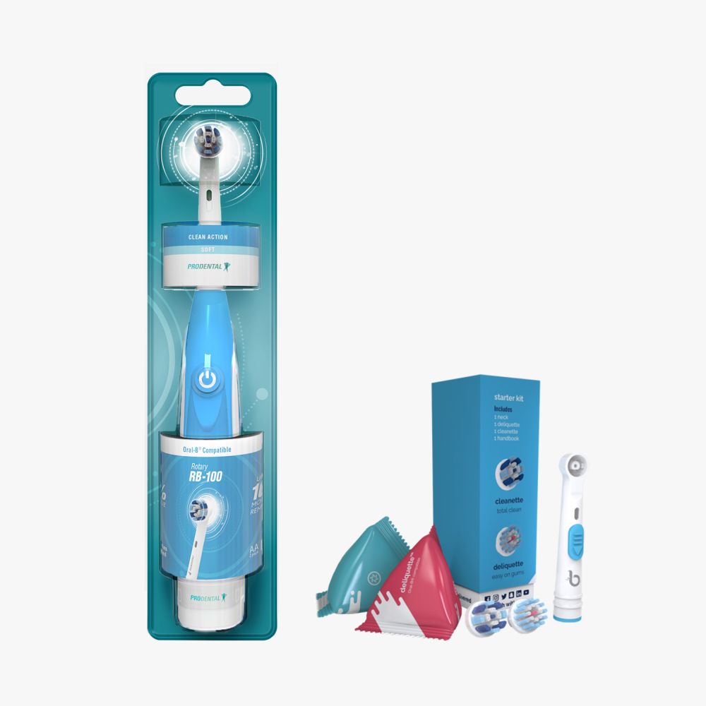 'Revolution Travel Pack Clean' Electric Toothbrush Set - 3 Units