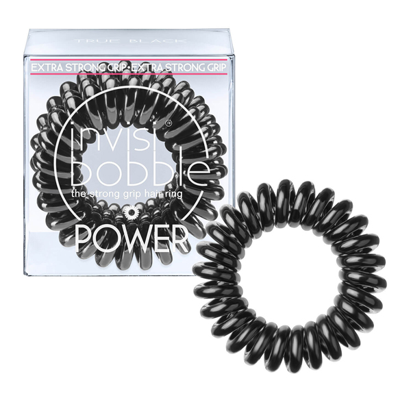 'Power' Hair Tie - True Black 3 Pieces