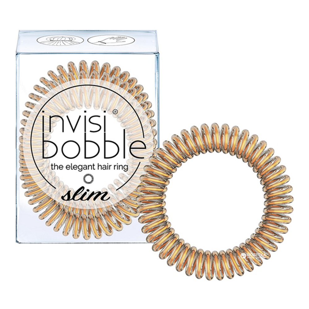 'Slim' Hair Tie - Bronze Me Pretty 3 Pieces