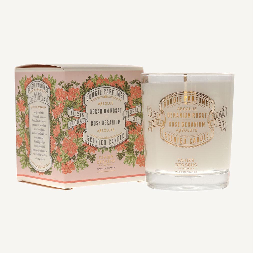 'Rose Geranium' Scented Candle - 180 g