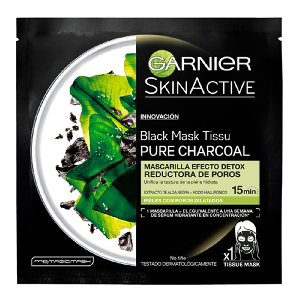 'Pure Charcoal Detox Effect' Gesichtsmaske aus Gewebe - 28 g