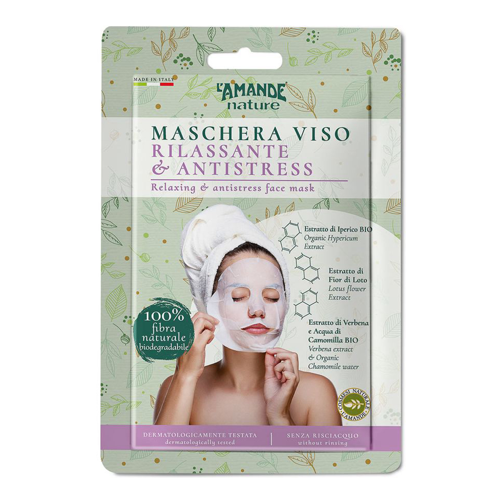 'Relaxing & Anti-Stress' Gesichtsmaske aus Gewebe