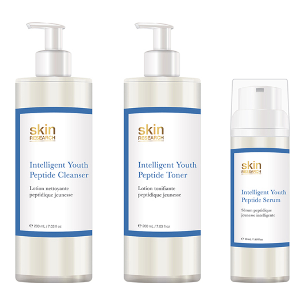 'K3 Youth Peptide' Cleanser, Face Serum, Toner - 3 Pieces