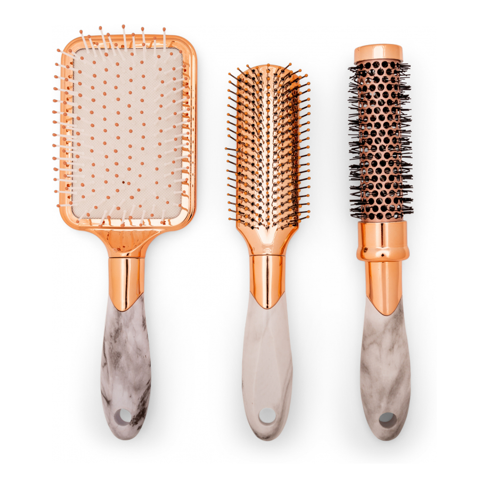 Set de brosses à cheveux 'Marble' - 3 Pièces