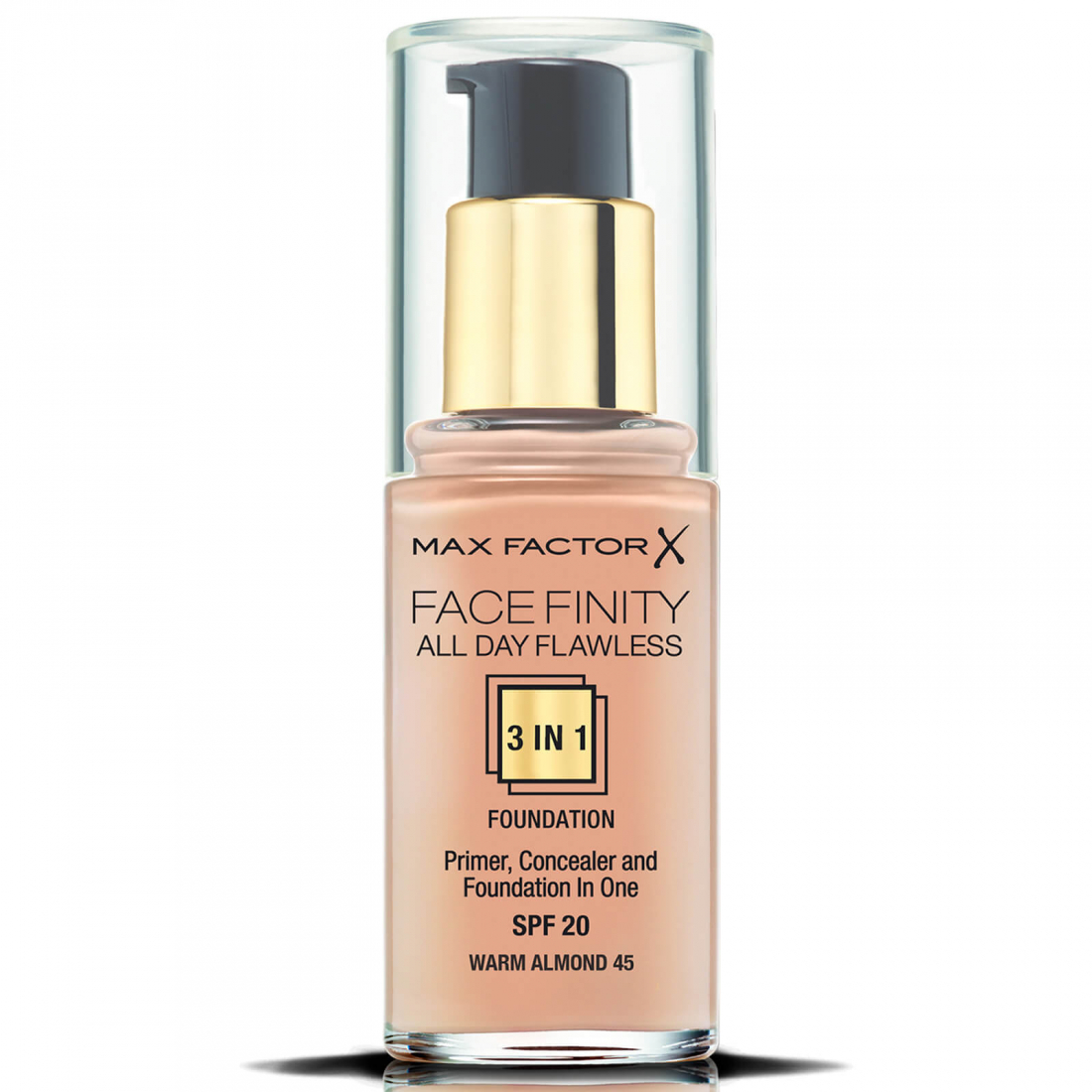 'Facefinity 3 In 1' Foundation - 45 Warm Almond 30 ml